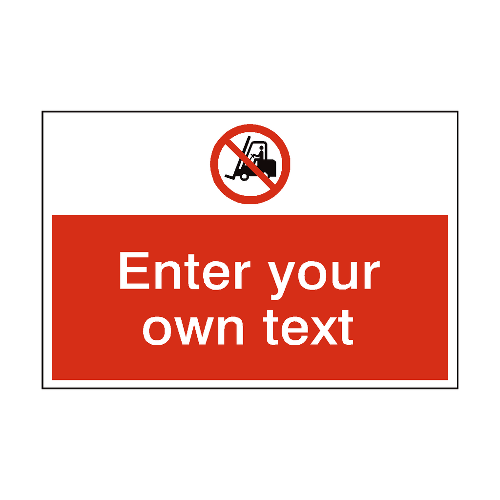 No Access Forklift Truck Custom Safety Sticker | Safety-Label.co.uk