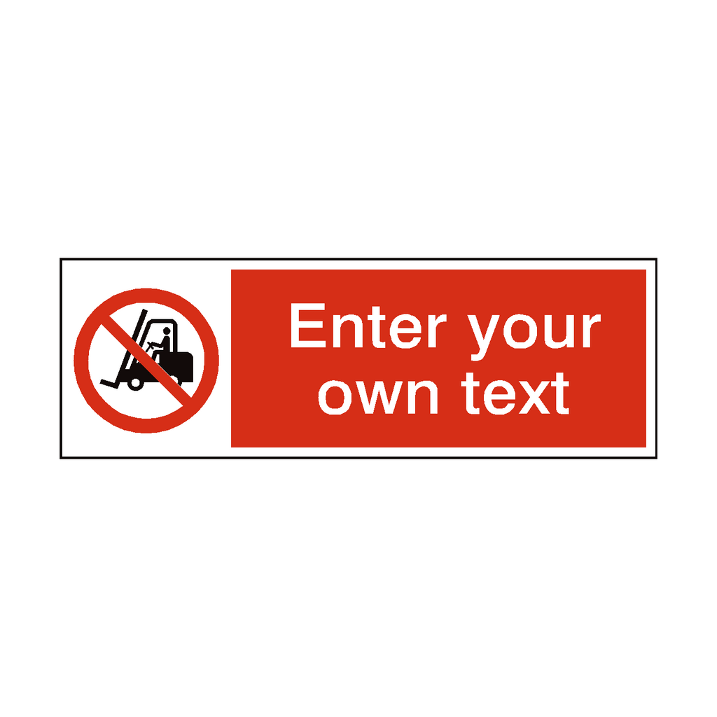 No Access Forklift Truck Custom Sticker | Safety-Label.co.uk