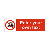 No Access Forklift Truck Custom Sticker | Safety-Label.co.uk