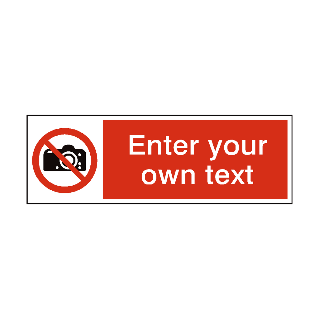 No Photography Custom Sticker | Safety-Label.co.uk