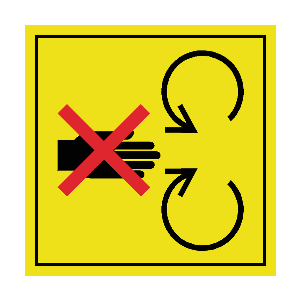 Never Reach Into Machinery Label | Safety-Label.co.uk