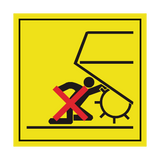 Never Reach Into Pick Up Area Label | Safety-Label.co.uk
