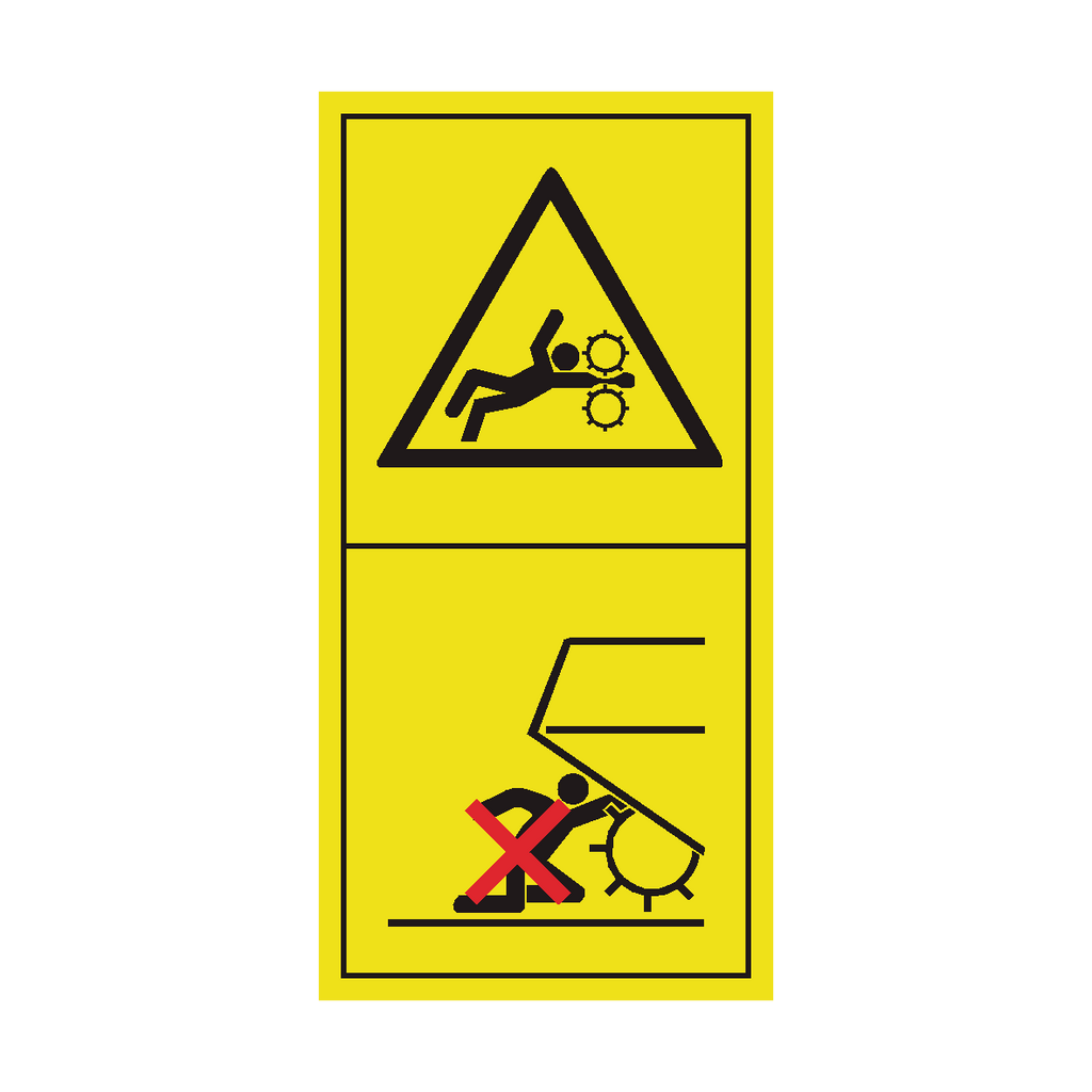Never Reach Into Pick Up Area As Long As Tractor Is Running With PTO Connected Sticker | Safety-Label.co.uk