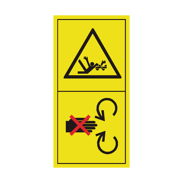 Never Reach Into Rotating Auger Sticker | Safety-Label.co.uk