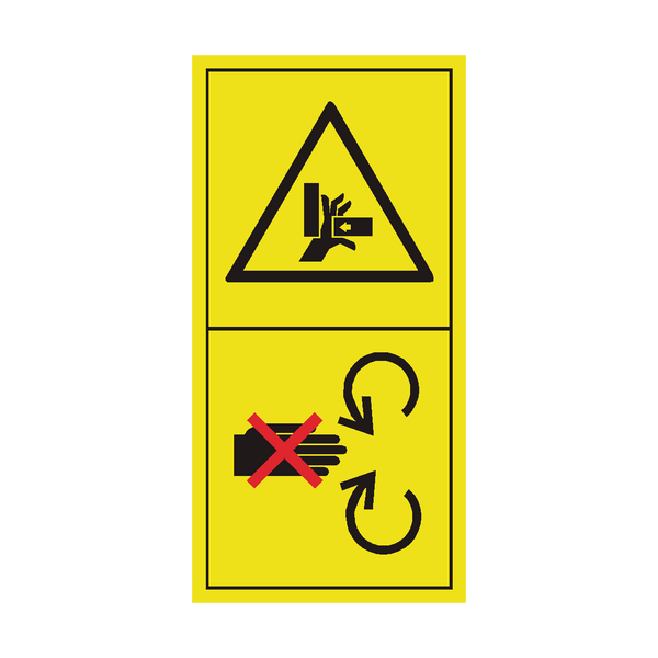 Never Reach Into The Needle & Knotter Area When Engine Is Running Sticker | Safety-Label.co.uk