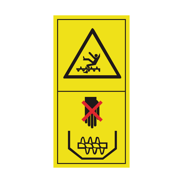 Never Reach or Climb Into Grain Tank While Engine Is Running Sticker | Safety-Label.co.uk