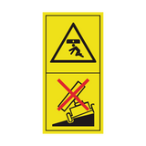 Never Tip Trailer On Soft Ground Or On A Slope Sticker | Safety-Label.co.uk