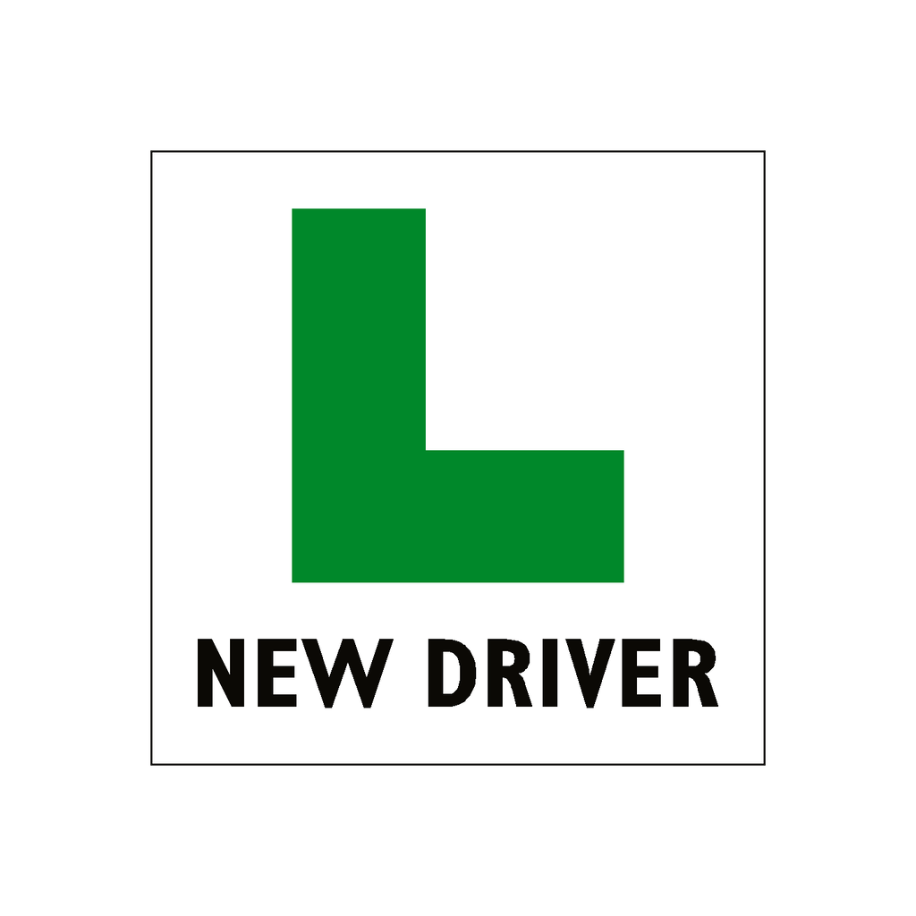 New Driver L Plate Sticker