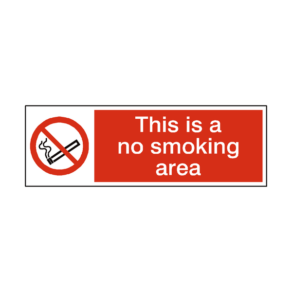 No Smoking Area Sign | Safety-Label.co.uk