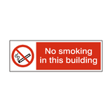 No Smoking In This Building Sign | Safety-Label.co.uk