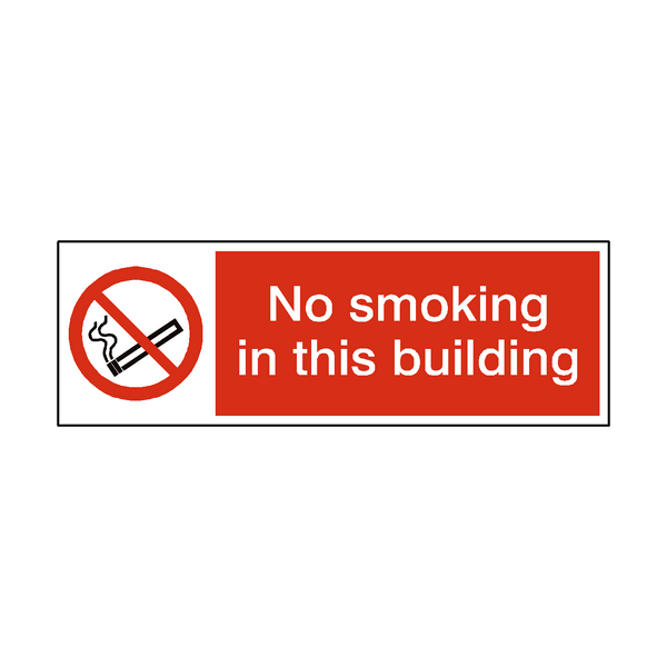 No Smoking In This Building Sticker | Safety-Label.co.uk