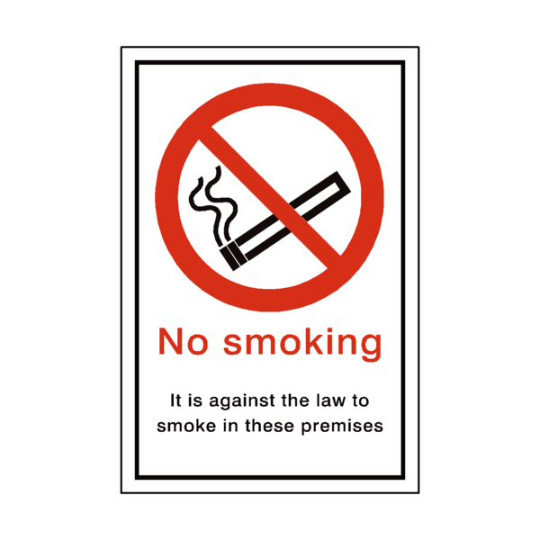 No Smoking Law Sticker | Safety-Label.co.uk