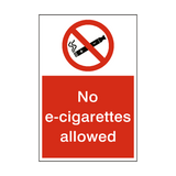 No E-cigarettes Allowed Sign | Safety-Label.co.uk