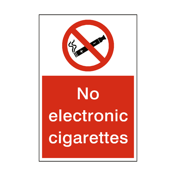 No Electronic Cigarettes Sticker | Safety-Label.co.uk