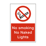 No Smoking No Naked Lights Sign | Safety-Label.co.uk