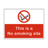 No Smoking Site Sign | Safety-Label.co.uk