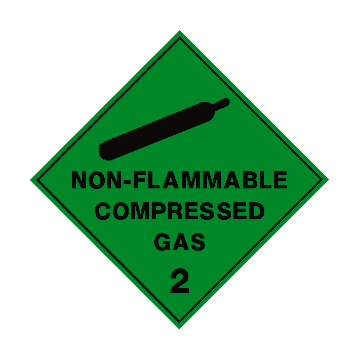 Non Flammable Compressed Gas 2 Label | Safety-Label.co.uk