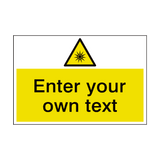 Optical Radiation Custom Safety Sticker | Safety-Label.co.uk