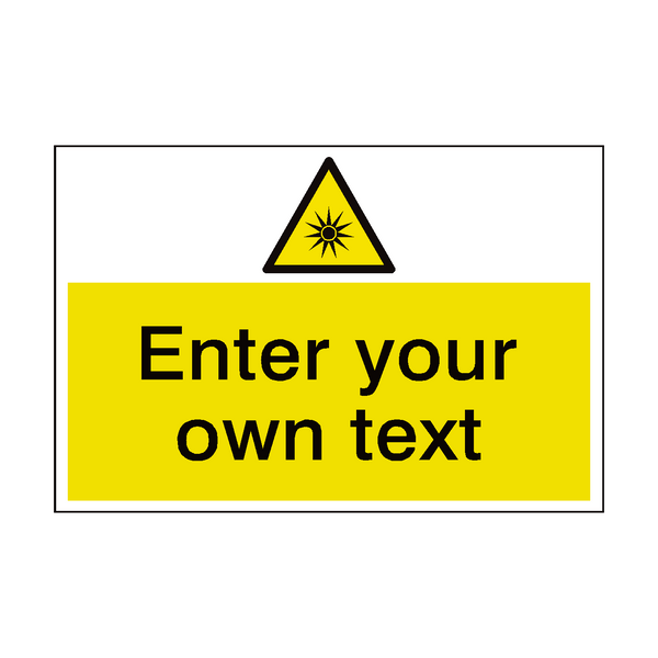 Optical Radiation Custom Safety Sticker | Safety-Label.co.uk
