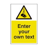 Overhead Load Custom Hazard Sticker | Safety-Label.co.uk