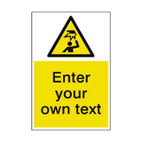 Overhead Obstacles Custom Hazard Sticker | Safety-Label.co.uk