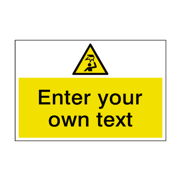 Overhead Obstacles Custom Safety Sticker | Safety-Label.co.uk