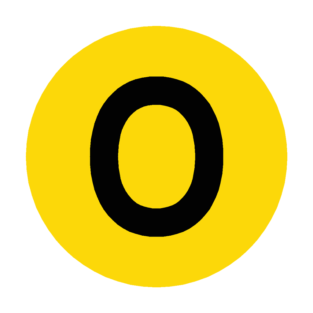 Letter O Floor Marker | Safety-Label.co.uk