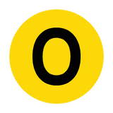 Letter O Floor Marker | Safety-Label.co.uk