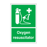 Oxygen Resuscitator Sign | Safety-Label.co.uk