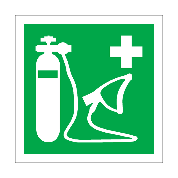 Oxygen Resuscitator Symbol Sign | Safety-Label.co.uk