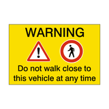 Pedestrian Vehicle Safety Sticker | Safety-Label.co.uk