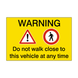 Pedestrian Vehicle Safety Sticker | Safety-Label.co.uk