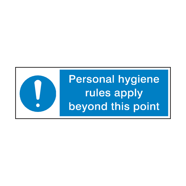 Personal Hygiene Rules Point Sign | Safety-Label.co.uk