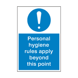 Personal Hygiene Rules Sign | Safety-Label.co.uk