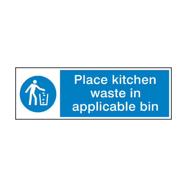 Place Kitchen Waste In Bin Hygiene Sign | Safety-Label.co.uk