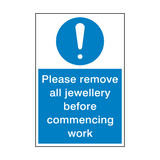 Please Remove Jewellery Sign | Safety-Label.co.uk