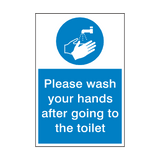 Please Wash Hands After Toilet Sign | Safety-Label.co.uk