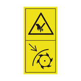 Use Safety Shield While Grinding Knives Sticker | Safety-Label.co.uk