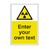 Radioactive Material Custom Hazard Sticker | Safety-Label.co.uk