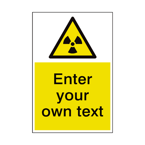 Radioactive Material Custom Hazard Sticker | Safety-Label.co.uk