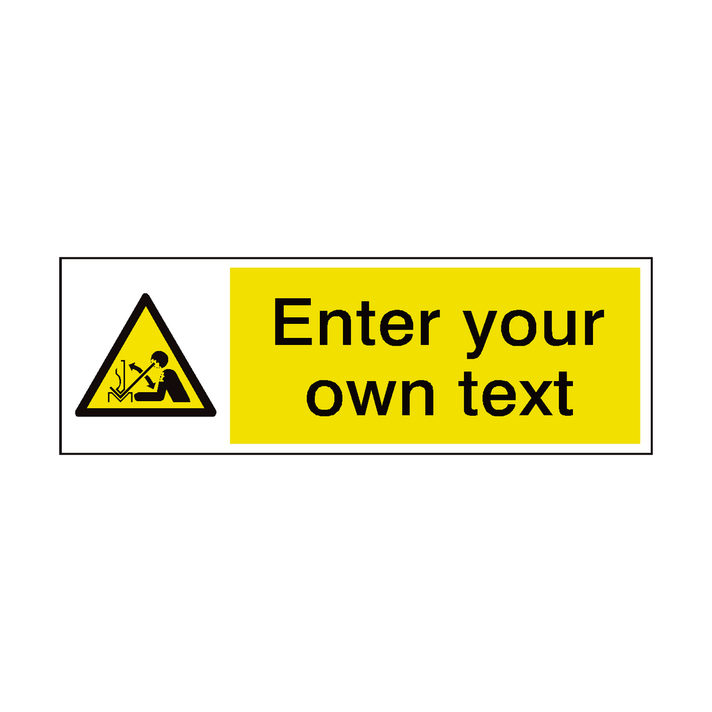 Rapid Movement Of Workpiece In Press Brake Custom Sticker | Safety-Label.co.uk
