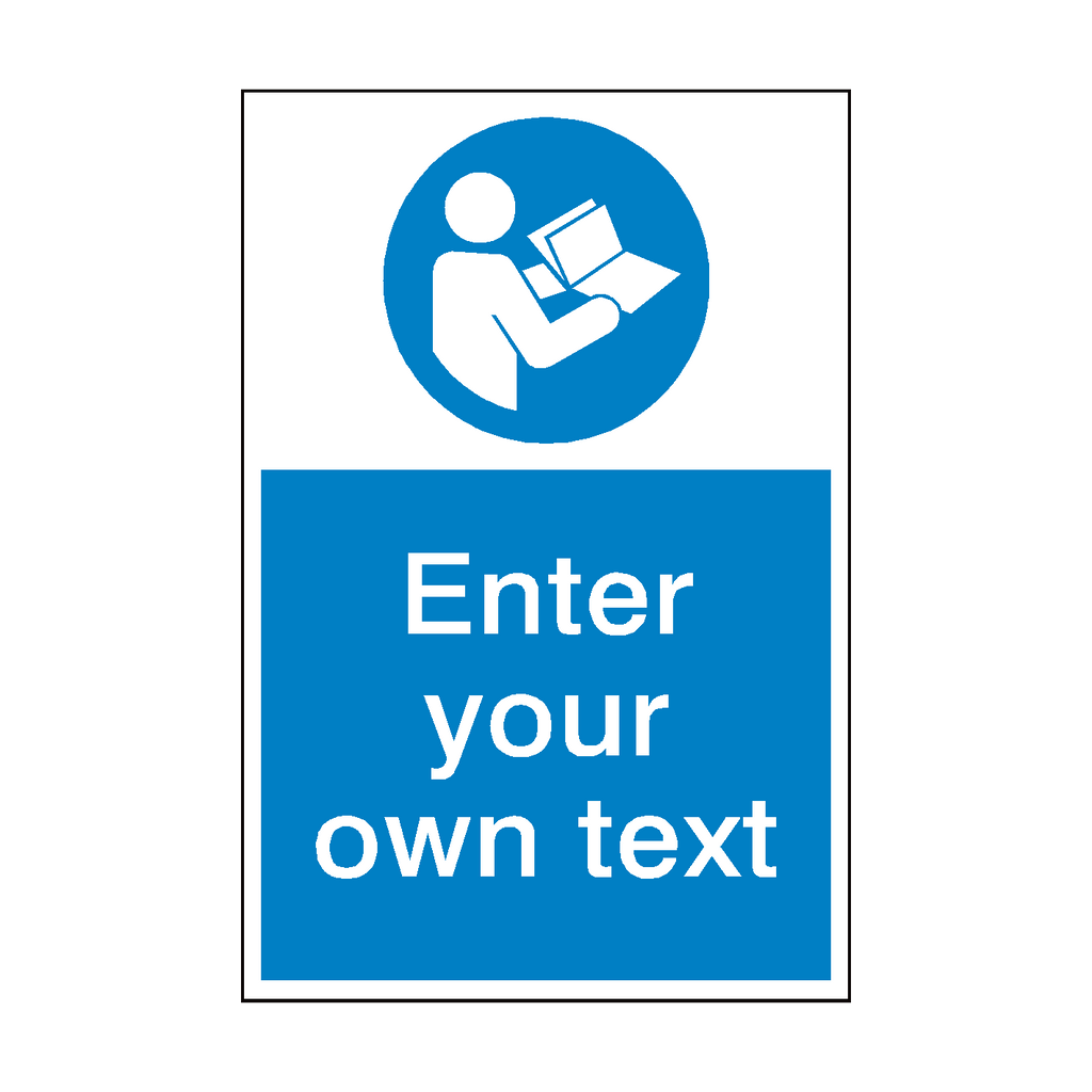 Refer To Instructions Custom Hazard Sticker | Safety-Label.co.uk