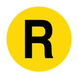 Letter R Floor Marker | Safety-Label.co.uk