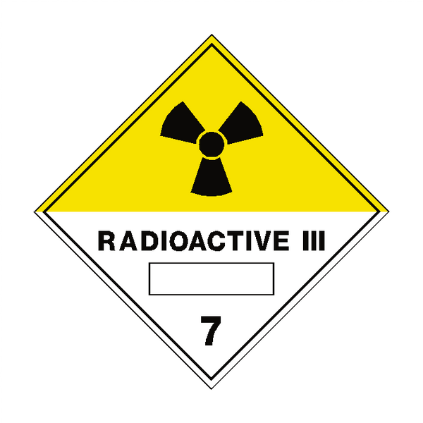 Radioactive III 7 Label | Safety-Label.co.uk