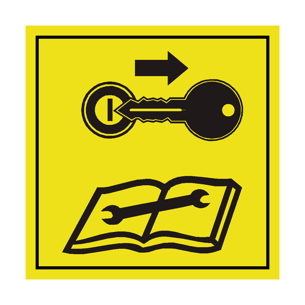 Remove Key Before Performing Maintenance Label