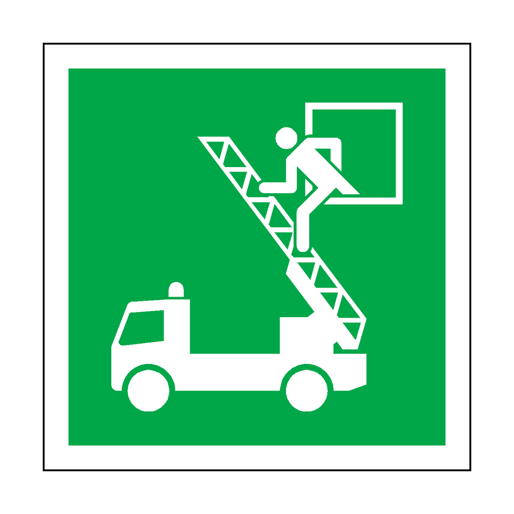 Fall Rescue Box Signs Rescue Window Symbol Sign