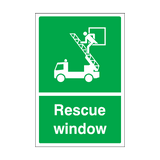 Rescue Window Sticker | Safety-Label.co.uk