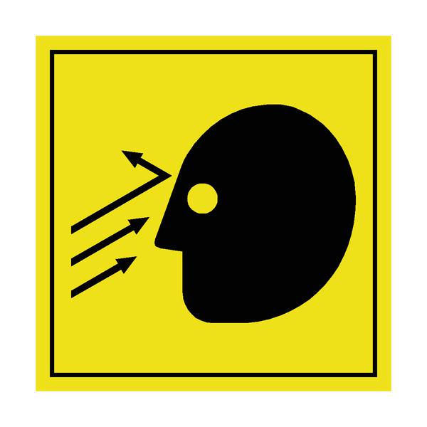 Risk Of Head Damage ISO Label | Safety-Label.co.uk