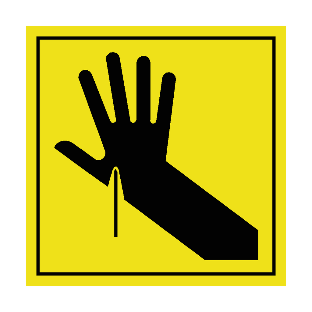 Hand Risk Bond Risk Of Puncturing Hand ISO Label