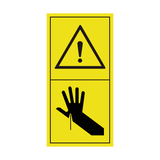 Warning Risk Of Puncturing Hand Sticker | Safety-Label.co.uk
